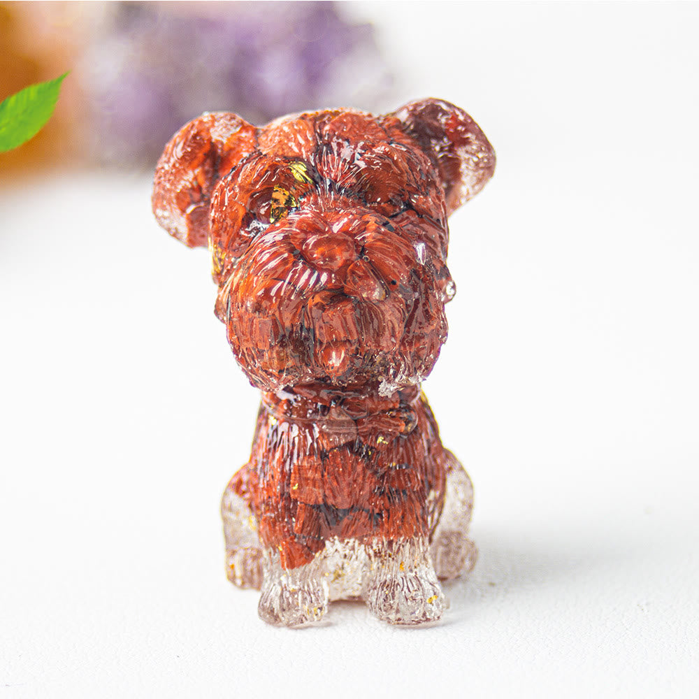 Olivenorma Crystal Gravel Epoxy Schnauzer Gemstone Decoration - Red Jasper - image 21