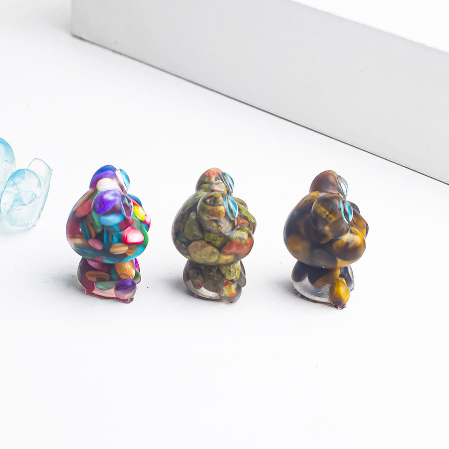 Olivenorma Crystal Gravel Epoxy Frog Gemstone Decoration - image 1