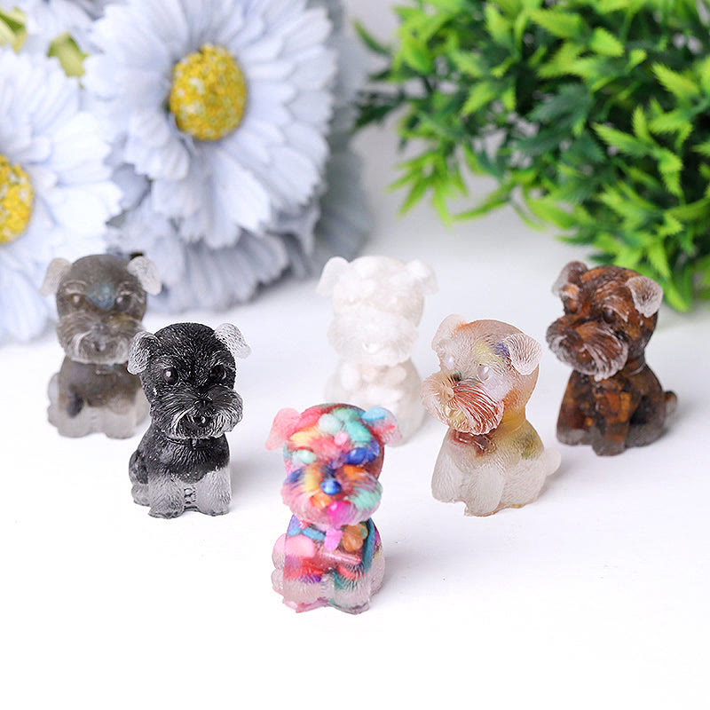 Olivenorma Crystal Gravel Epoxy Mini Schnauzer Gemstone Decoration - image 0