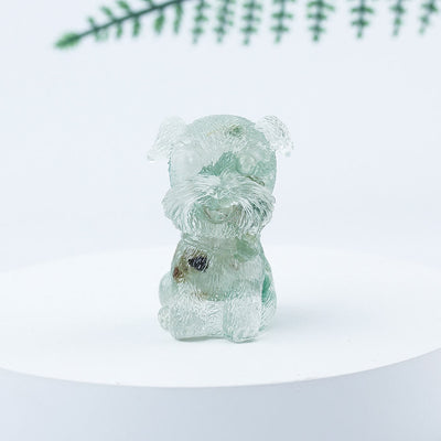 Olivenorma Crystal Gravel Epoxy Mini Schnauzer Gemstone Decoration - Green Aventurine - image 32