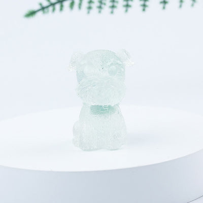 Olivenorma Crystal Gravel Epoxy Mini Schnauzer Gemstone Decoration - Green Fluorite - image 35