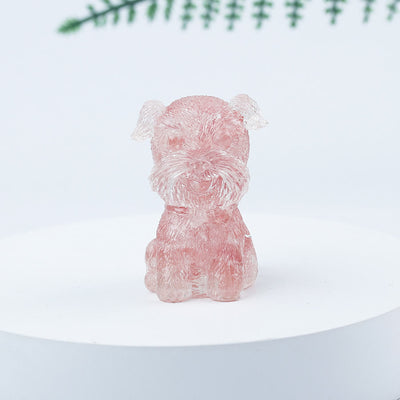 Olivenorma Crystal Gravel Epoxy Mini Schnauzer Gemstone Decoration - Red Smelting Quartz - image 59