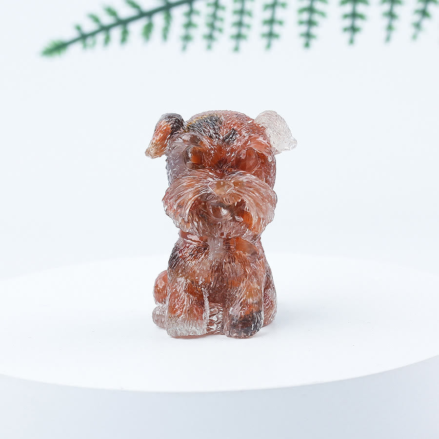 Olivenorma Crystal Gravel Epoxy Mini Schnauzer Gemstone Decoration - Red Agate - image 53