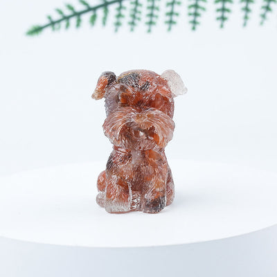 Olivenorma Crystal Gravel Epoxy Mini Schnauzer Gemstone Decoration - Red Agate - image 53