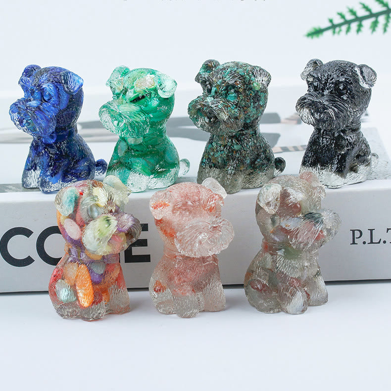 Olivenorma Crystal Gravel Epoxy Mini Schnauzer Gemstone Decoration - image 1