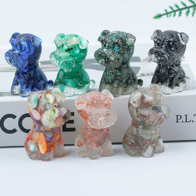 Olivenorma Crystal Gravel Epoxy Mini Schnauzer Gemstone Decoration - image 1