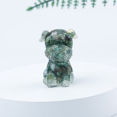 Olivenorma Crystal Gravel Epoxy Mini Schnauzer Gemstone Decoration - African Turquoise - image 2