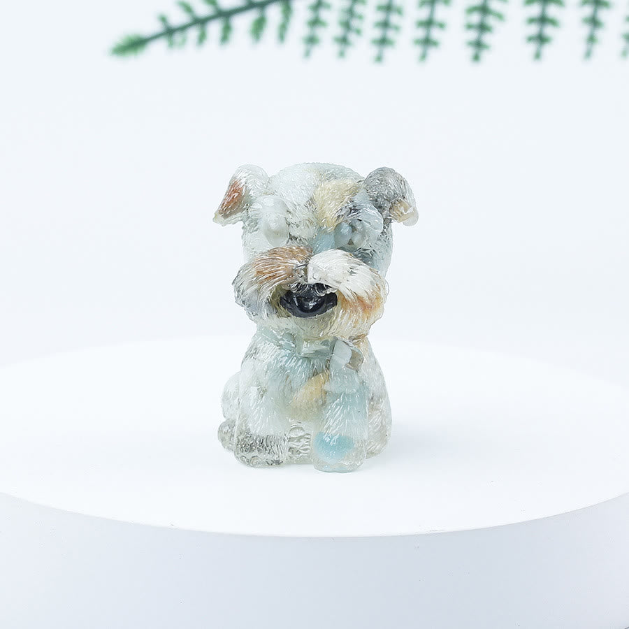 Olivenorma Crystal Gravel Epoxy Mini Schnauzer Gemstone Decoration - Amazonite - image 7