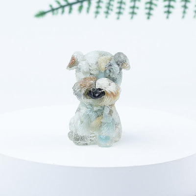 Olivenorma Crystal Gravel Epoxy Mini Schnauzer Gemstone Decoration - Amazonite - image 7