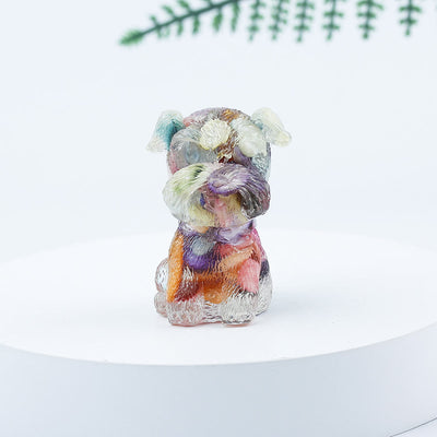 Olivenorma Crystal Gravel Epoxy Mini Schnauzer Gemstone Decoration - Colored Shell - image 90