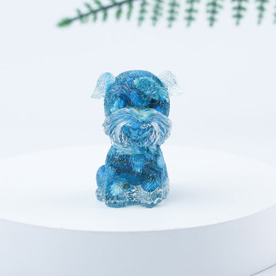 Olivenorma Crystal Gravel Epoxy Mini Schnauzer Gemstone Decoration - Blue Apatite - image 14