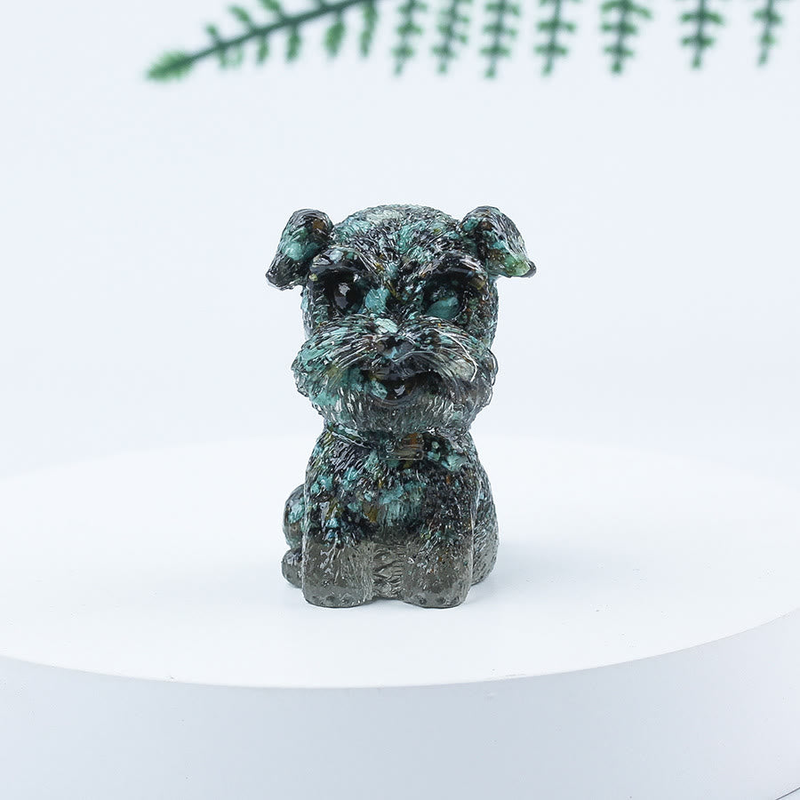 Olivenorma Crystal Gravel Epoxy Mini Schnauzer Gemstone Decoration - Original Turquoise - image 74