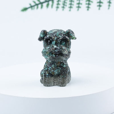 Olivenorma Crystal Gravel Epoxy Mini Schnauzer Gemstone Decoration - Original Turquoise - image 74