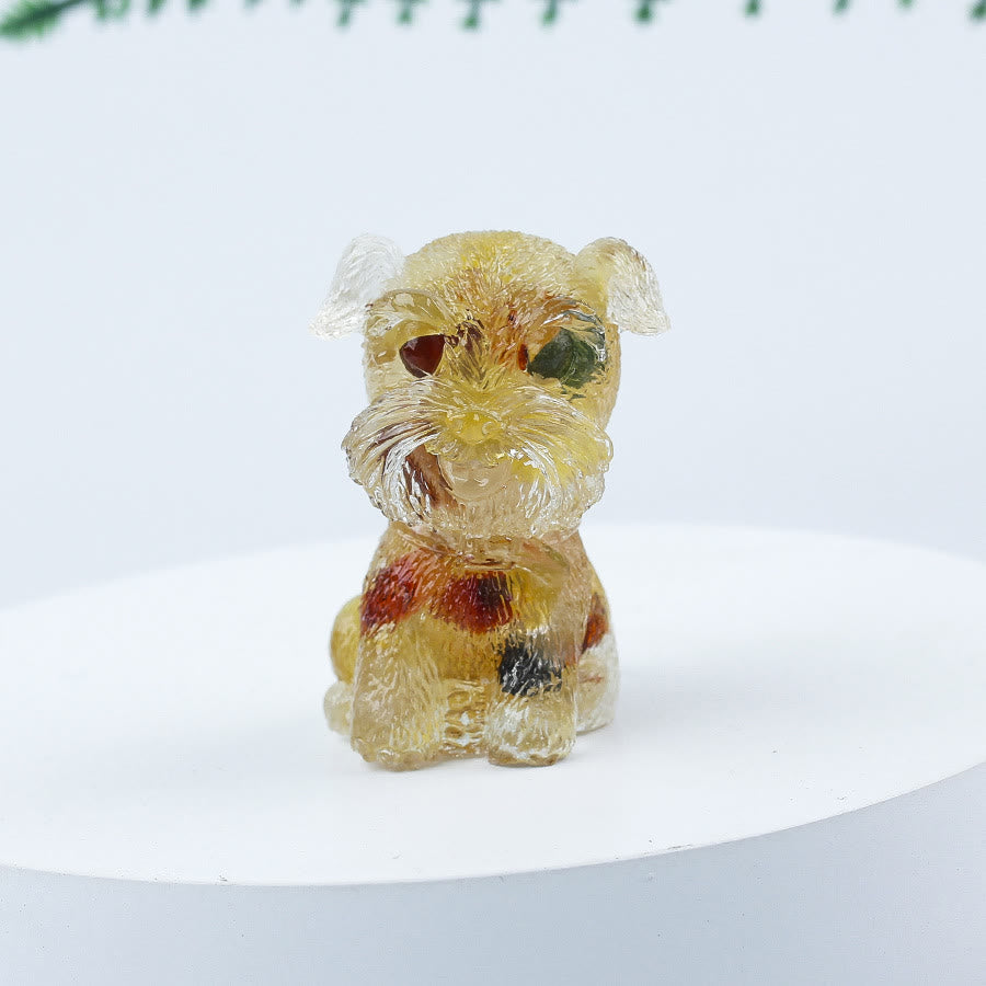Olivenorma Crystal Gravel Epoxy Mini Schnauzer Gemstone Decoration - Yellow Agate - image 83