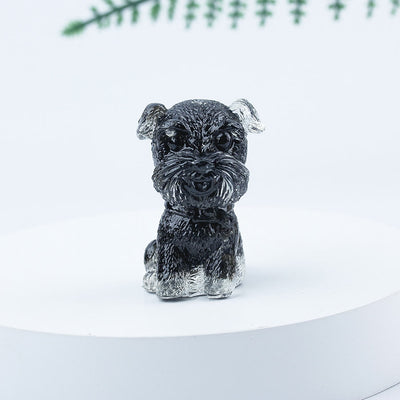 Olivenorma Crystal Gravel Epoxy Mini Schnauzer Gemstone Decoration - Obsidian - image 47