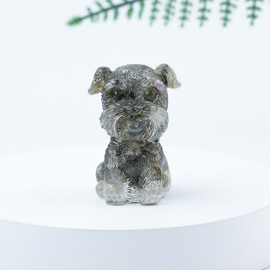 Olivenorma Crystal Gravel Epoxy Mini Schnauzer Gemstone Decoration - Labradorite - image 37