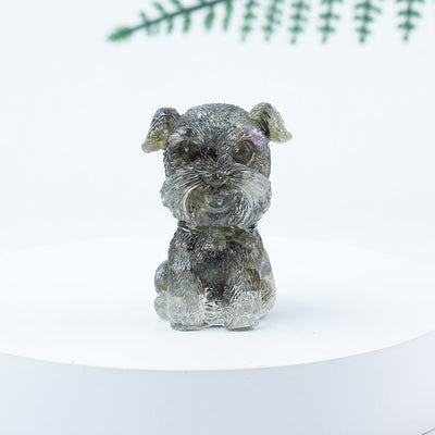 Olivenorma Crystal Gravel Epoxy Mini Schnauzer Gemstone Decoration - Labradorite - image 37