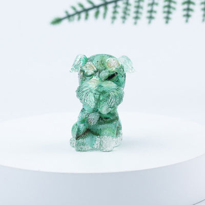 Olivenorma Crystal Gravel Epoxy Mini Schnauzer Gemstone Decoration - Malachite - image 43