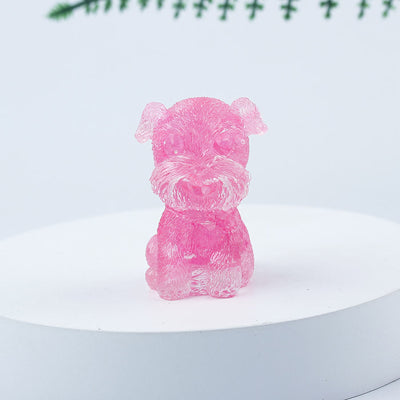 Olivenorma Crystal Gravel Epoxy Mini Schnauzer Gemstone Decoration - Pink Crystal - image 49