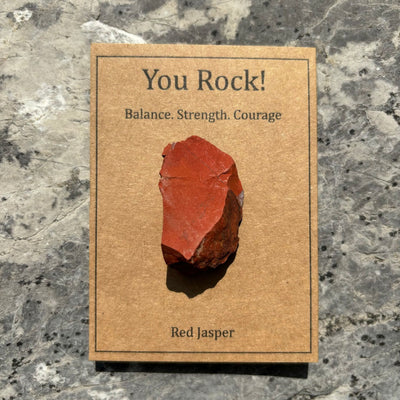 Olivenorma "You Rock" Card Natural Stone Gift Natural Stone