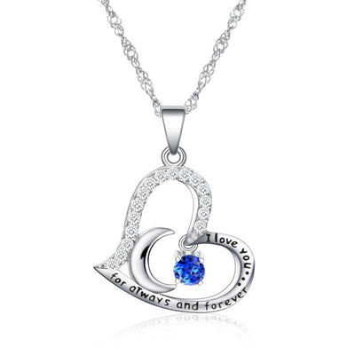 Olivenorma  "I Love you forever & always" Birthstone Necklace