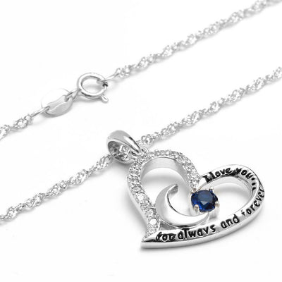 Olivenorma  "I Love you forever & always" Birthstone Necklace