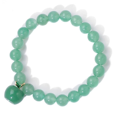 Olivenorma 8mm Natural Stone Beads Apple Pendant Bracelet