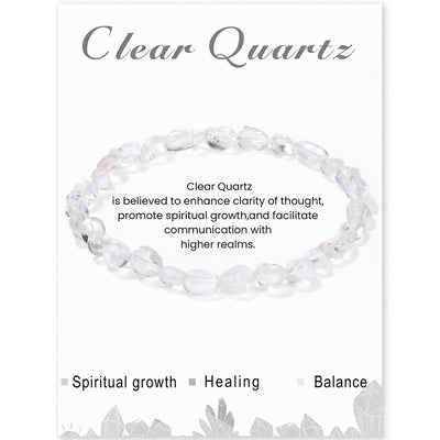 Olivenorma 6-8mm Natural Irregular Crystal Beads Bracelet