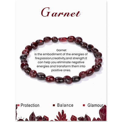 Olivenorma 6-8mm Natural Irregular Crystal Beads Bracelet