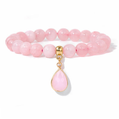 Olivenorma 8mm Natural Irregular Crystal Beads Bracelet