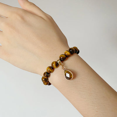 Olivenorma 8mm Natural Irregular Crystal Beads Bracelet