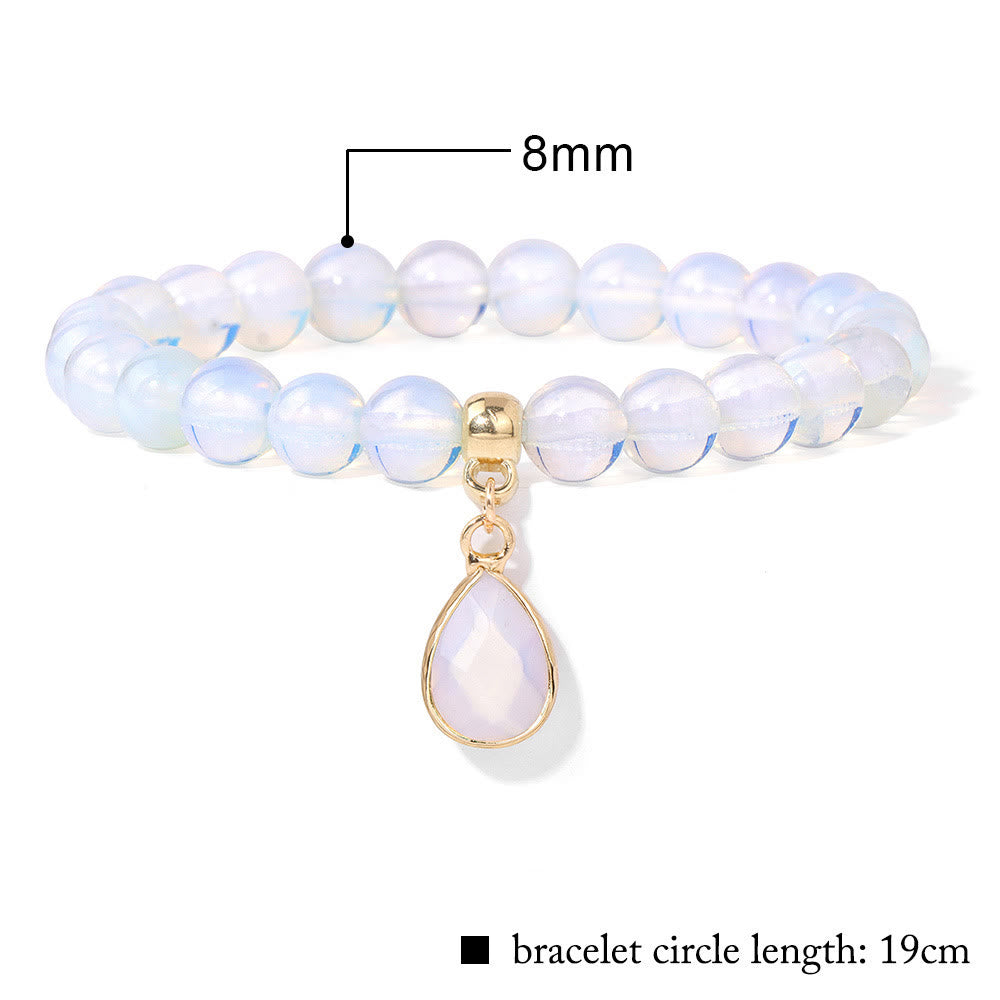Olivenorma 8mm Natural Irregular Crystal Beads Bracelet