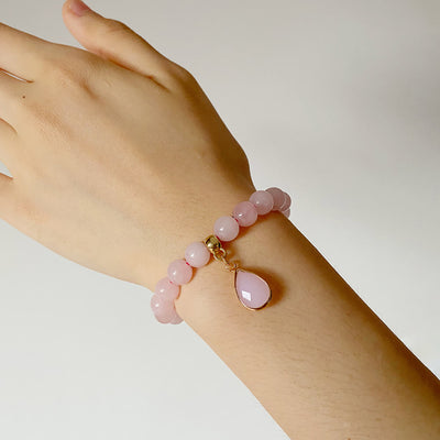 Olivenorma 8mm Natural Irregular Crystal Beads Bracelet