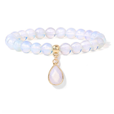 Olivenorma 8mm Natural Irregular Crystal Beads Bracelet