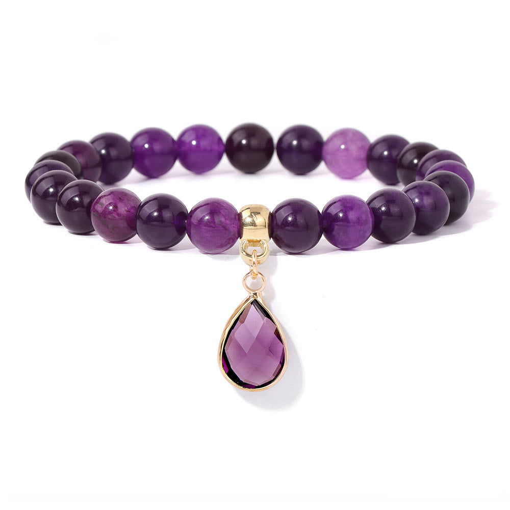 Olivenorma 8mm Natural Irregular Crystal Beads Bracelet