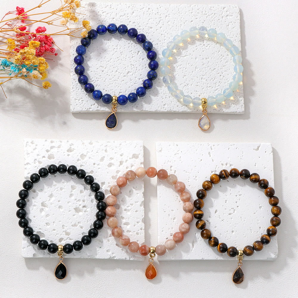 Olivenorma 8mm Natural Irregular Crystal Beads Bracelet