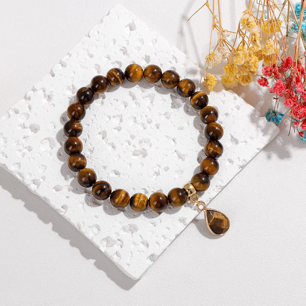 Olivenorma 8mm Natural Irregular Crystal Beads Bracelet