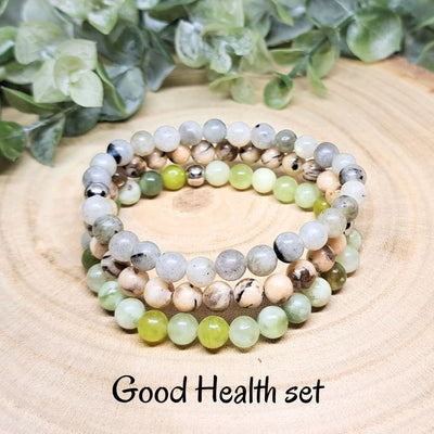 Olivenorma Healing Energy Crystal Gemstone Beaded Bracelet Set