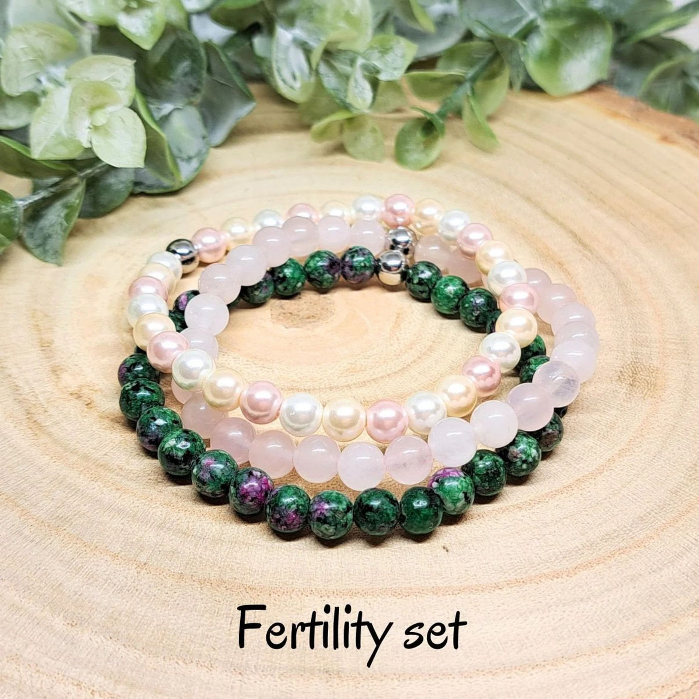 Olivenorma Healing Energy Crystal Gemstone Beaded Bracelet Set