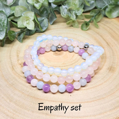 Olivenorma Healing Energy Crystal Gemstone Beaded Bracelet Set