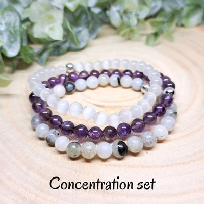 Olivenorma Healing Energy Crystal Gemstone Beaded Bracelet Set