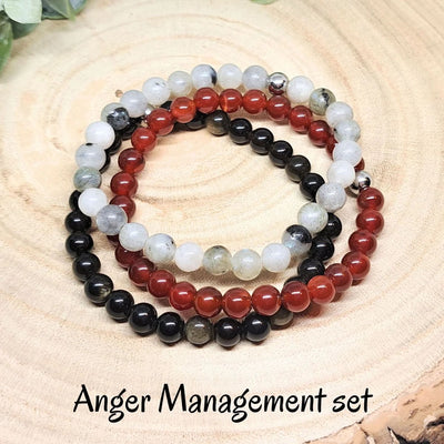 Olivenorma Healing Energy Crystal Gemstone Beaded Bracelet Set