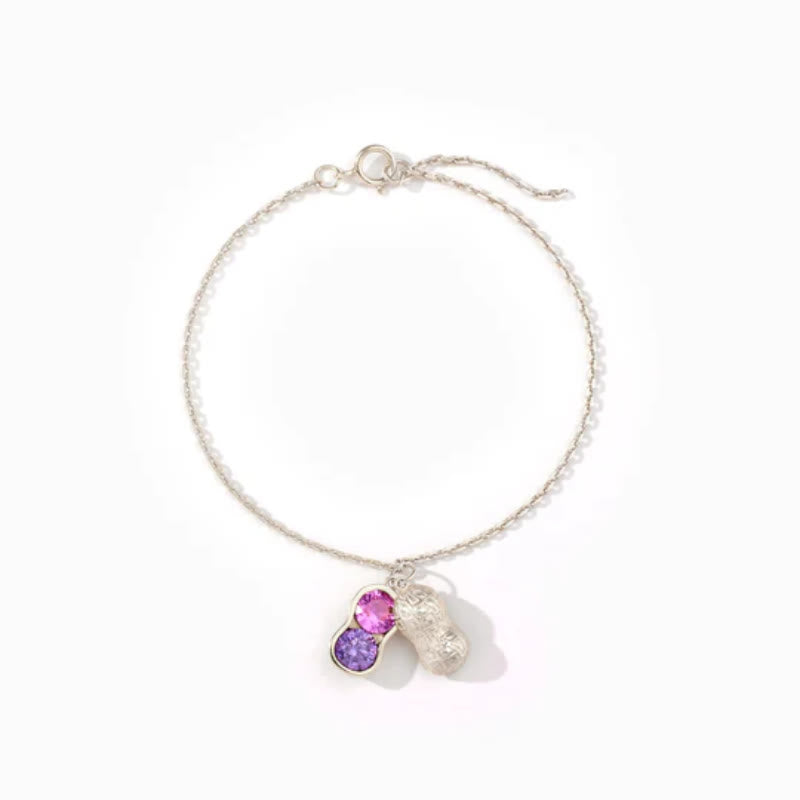Olivenorma "We Are Besties" Peanut Birthstone Bracelet