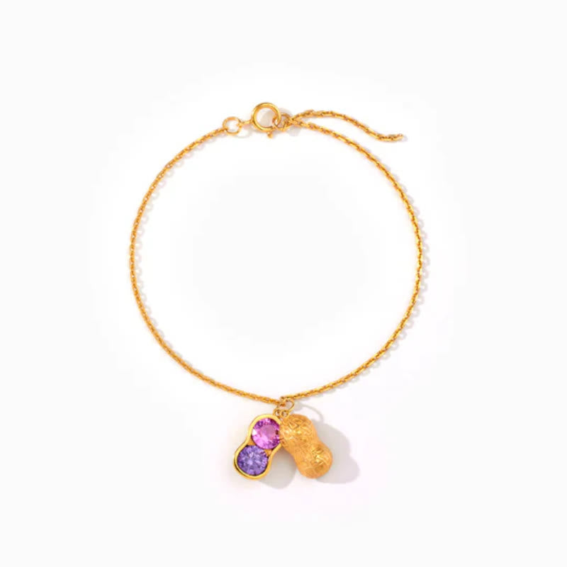 Olivenorma "We Are Besties" Peanut Birthstone Bracelet