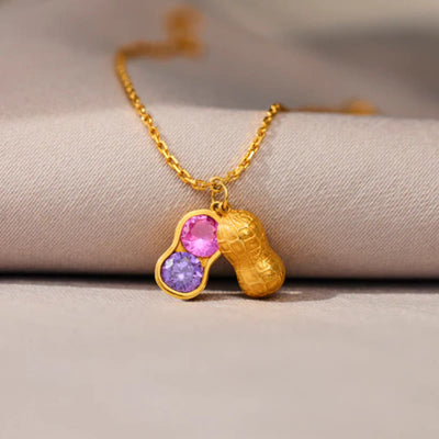 Olivenorma "We Are Besties" Peanut Birthstone Bracelet