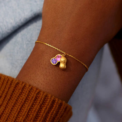 Olivenorma "We Are Besties" Peanut Birthstone Bracelet