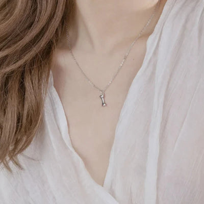 Olivenorma Custom Stainless Steel Dog Bone Birthstone Necklace