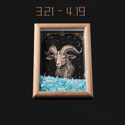 Olivenorma Natural Gravel Zodiac Photo Frame Decoration