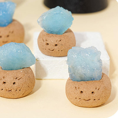 Olivenorma Natural Aquamarine Small Bean Decoration