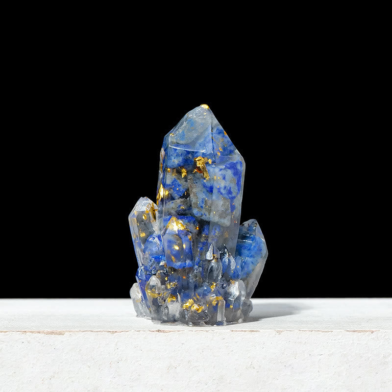 Olivenorma Natural Stone Gravel Epoxy Crystal Cluster Gemstone Decoration - Lapis Lazuli - Small Crystal Cluster: 4*2.5cm - image 10